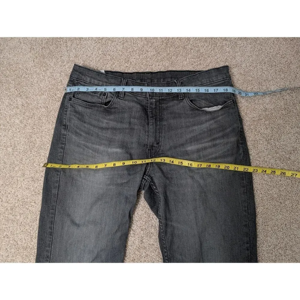 LEVI'S 514 Men's Jeans/Pants size 36X34; Washed Black Denim, straight Leg, Flex